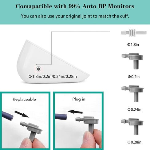 أساور كبيرة جدًا متوافقة مع Omron 9"-21" بوصة، أساور ضغط الدم HYINUS XL للبالغين BP بديلة للذراع الكبيرة-15 in Kuwait