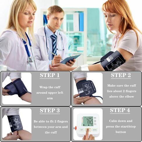 أساور كبيرة جدًا متوافقة مع Omron 9"-21" بوصة، أساور ضغط الدم HYINUS XL للبالغين BP بديلة للذراع الكبيرة-15 in Kuwait