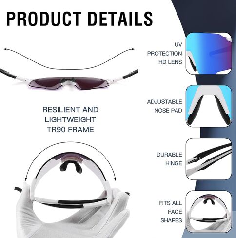 DUCO Sports Sunglasses for Men Women Fishing Cycling Mountain Bike Sun Glasses UV400 Protection 0042 in Saudi Arabia