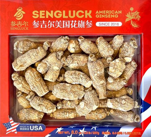 Sengluck American Ginseng (4-yr Growth) 8 oz, 参吉尔促销美国威州原产优质4年花旗参/西洋参0.5磅227克 in Saudi Arabia