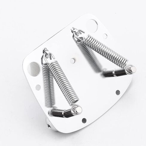 مجموعة جسر اهتزازات الجيتار Tremolo Vibrato لجيتار Fender Mustang، جسر خلفي مطلي بالنيكل وسبائك النحاس والزنك، جسر Fender Mustang Tremolo مع مقبض 6R، فضي in Saudi Arabia