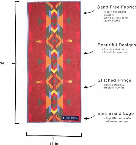 Boondock Co | Premium Microfiber Gym Towel | Towel for Gym, Yoga, Travel, Workout, Backpacking, Beach — Highly Absorbent Quick Dry and Sand Free Fabric (Gym Towel, Arctic) in Saudi Arabia