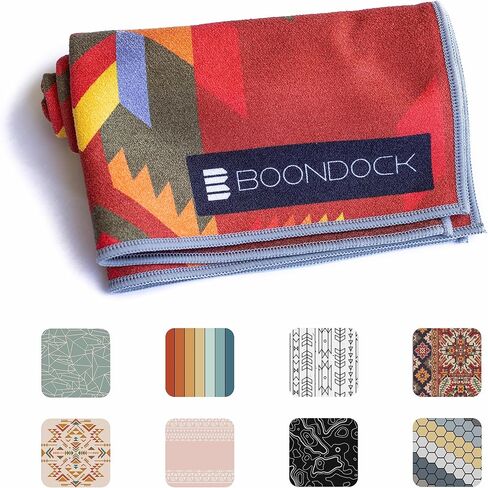 Boondock Co | Premium Microfiber Gym Towel | Towel for Gym, Yoga, Travel, Workout, Backpacking, Beach — Highly Absorbent Quick Dry and Sand Free Fabric (Gym Towel, Arctic) in Saudi Arabia