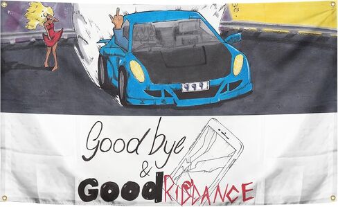 Generic Goodbye & Good Riddance-Tapestry Funny Poster Durable Man Cave Wall Flag 3x5 Feet Banner with 4 Brass Grommets College Dorm Bedroom Living Room Decor in Saudi Arabia