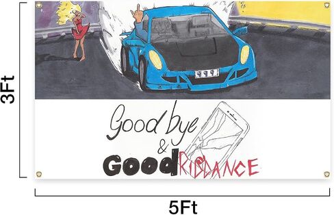 Generic Goodbye & Good Riddance-Tapestry Funny Poster Durable Man Cave Wall Flag 3x5 Feet Banner with 4 Brass Grommets College Dorm Bedroom Living Room Decor in Saudi Arabia