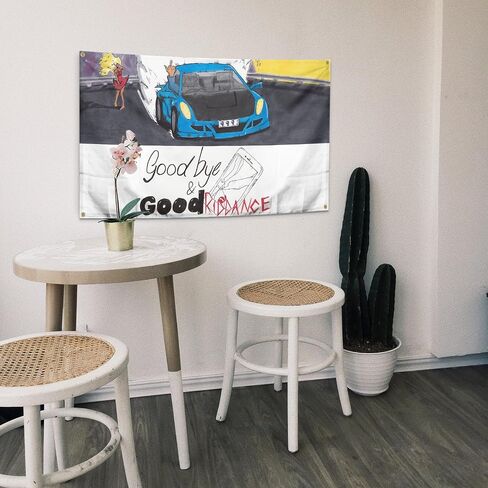 Generic Goodbye & Good Riddance-Tapestry Funny Poster Durable Man Cave Wall Flag 3x5 Feet Banner with 4 Brass Grommets College Dorm Bedroom Living Room Decor in Saudi Arabia