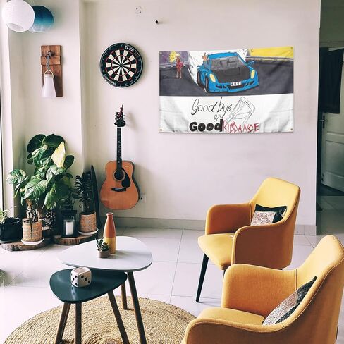 Generic Goodbye & Good Riddance-Tapestry Funny Poster Durable Man Cave Wall Flag 3x5 Feet Banner with 4 Brass Grommets College Dorm Bedroom Living Room Decor in Saudi Arabia