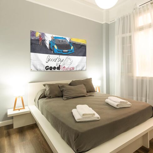 Generic Goodbye & Good Riddance-Tapestry Funny Poster Durable Man Cave Wall Flag 3x5 Feet Banner with 4 Brass Grommets College Dorm Bedroom Living Room Decor in Saudi Arabia