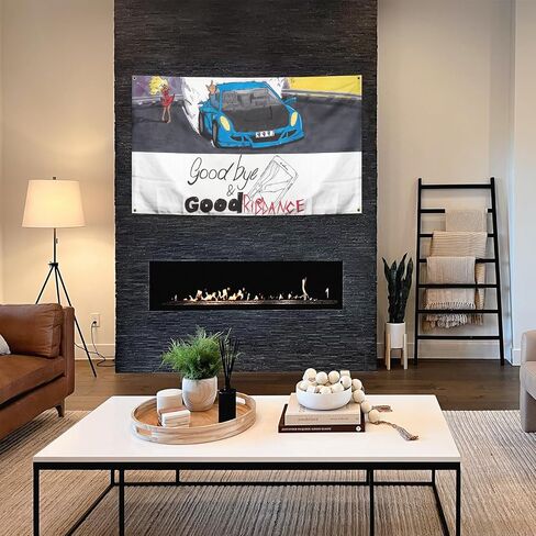 Generic Goodbye & Good Riddance-Tapestry Funny Poster Durable Man Cave Wall Flag 3x5 Feet Banner with 4 Brass Grommets College Dorm Bedroom Living Room Decor in Saudi Arabia