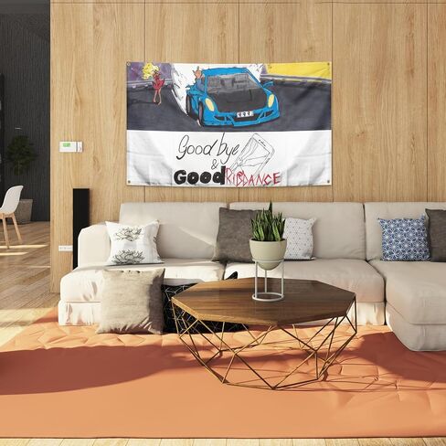 Generic Goodbye & Good Riddance-Tapestry Funny Poster Durable Man Cave Wall Flag 3x5 Feet Banner with 4 Brass Grommets College Dorm Bedroom Living Room Decor in Saudi Arabia