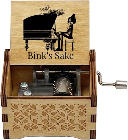 Engraved Wooden Music Box Antique Carved Hands Crank Musical Box Gift for Lover, Boyfriend, Girlfriend, Husband, Wife (Bink's Sakes 01) in Saudi Arabia