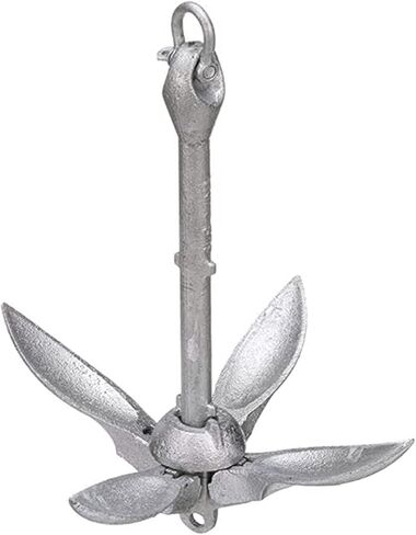 مرساة قوارب الكاياك المجلفنة القابلة للطي من ISURE MARINE 0.7 كجم/1.5 رطل - ملحقات القوارب لزوارق الكاياك والزوارق وألواح التجديف والحرف المائية الصغيرة in Saudi Arabia