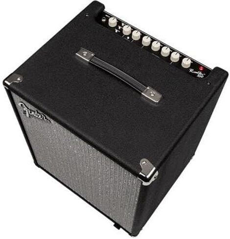حزمة مضخم صوت جهير Fender Rumble 100 V3 مع كابل أداة Fender Joe Strummer، (13 قدمًا) مستقيم/مستقيم، أخضر داكن in Kuwait