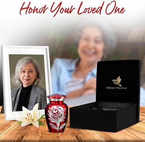 جرة تذكار حمراء للرماد البشري - جرة وردية صغيرة للرماد للنساء والرجال - جرة أطفال للأولاد والبنات - جرة صغيرة للرماد تكريم أحبائك مع جرة صغيرة حمراء - جرة حمراء للإناث والذكور in Kuwait