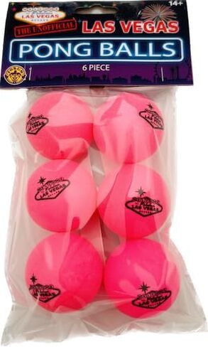 Forum Novelties 69783 Unofficial L.V Beer Ping Ball, Pink, Multi (Pack of 6) in Saudi Arabia