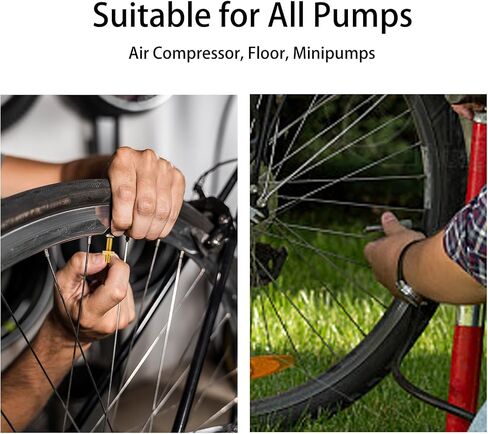 19Pcs Bicycle Valve Adapter Kits, Bike Tire Valve Adapter includes Ball Pump Needles Inflatable Needles Air Pump Needles Caps for All Bike, Sports Ball and Inflatable Equipment in Saudi Arabia
