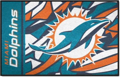 FANMATS 23315 NFL - Miami Dolphins Starter Mat XFIT Design - 19in x 30in Accent Rug| Sports Fan Home Decor Rug and Tailgating Mat in Saudi Arabia