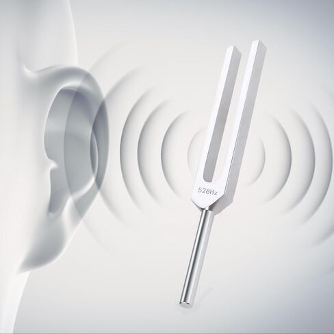 Tuning Fork for Healing and Health, 528 Hz Music Tuning Folk Set for DNA Repair Reliever Stress, with Silicone Hammer and Cleaning Cloth (528 Hz) in Saudi Arabia