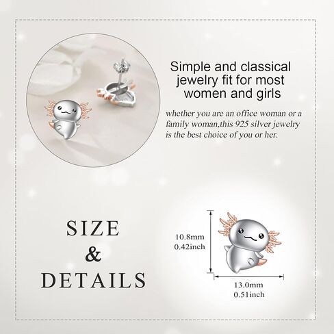 LUHE Animal Stud Earrings Sterling Silver Penguin/Paw Print/Panda/Dinosaur/Cow/Cat/Bee/Pig Stud Earrings Animal Earrings for women Girls in Saudi Arabia