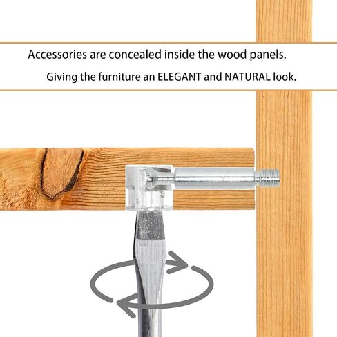 Flyshop 10 Sets Self-tapping Furniture Cabinet Connector Connecting Fittings, 15 x 14mm Cam Lock with M6 Thread 45mm Length Dowel in Kuwait