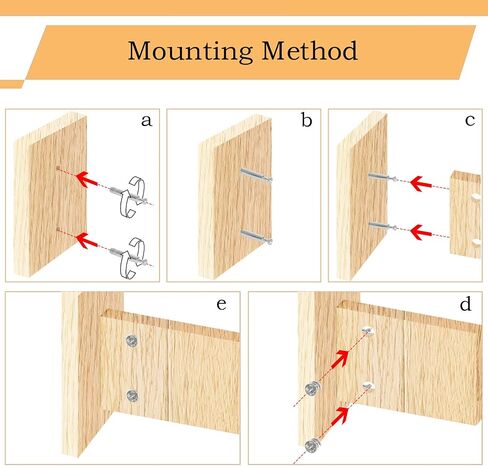 Flyshop 10 Sets Self-tapping Furniture Cabinet Connector Connecting Fittings, 15 x 14mm Cam Lock with M6 Thread 45mm Length Dowel in Kuwait