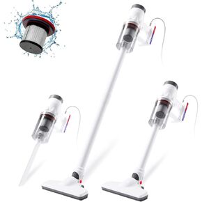 Corded Stick Vacuum Cleaner, 5-in-1 Ultralight Stick Vacuum Cleaner,18Kpa Powerful Suction Small Vacuum Cleaner with Filter Protection Steel Mesh, Switchable to Handheld Vacuum Cleaner