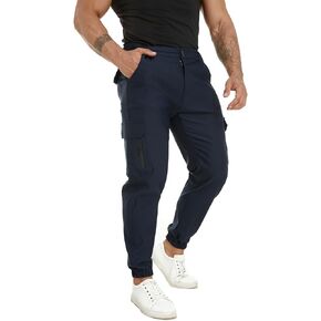 ALLELMS Mens Cargo Joggers Pants Slim fit Stretch with Pockets Hiking Pants for Men