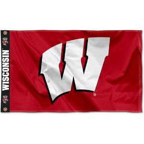 College Flags & Banners Co. Wisconsin Badgers Printed Header 3x5 Foot Banner Flag
