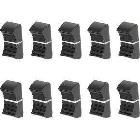 Potentiometer Mixer Fader Cap Flat Button, [for 4x1.2mm Shaft Switch Cover] - Plastic/Black/ 10Pcs