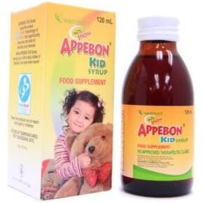 Pack of 2 Appebon Kid Syrup Food Supplement with Iron 120ml