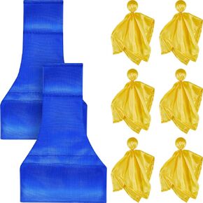 Deekin 6 Pcs Football Penalty Flags and 2 Pcs Football Throw Down Single Sided Long Neck Bean Bag Yellow Penalty Flag Referee Flag for Football Games Party Accessory