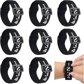 Football Referee Numbered Down Indicator: 8pcs Nylon Football Numbered Yard Markers for Head Linesman Umpire Equipment Black