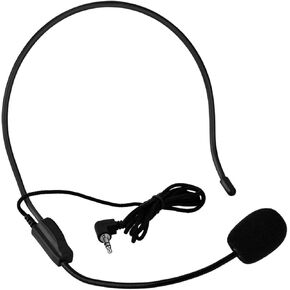 Tomotato Head-Mounted Microphone, Portable Cable Microphone Condenser Mic for Voice Amplifier Speaker Compatible with Phone Tablet