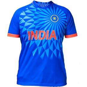 Classic India Cricket Jersey for Men T20 World Cup 2024, Blue(US, Alpha,Blue)