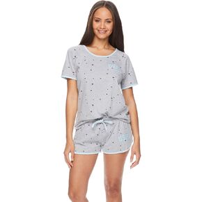 U.S. Polo Assn. Womens Lounge Sets – Ringer Tee and Dolphin Shorts Pajamas for Women