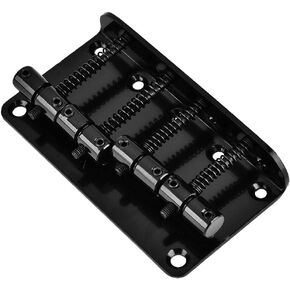 Durable Metal 4 string Electric Bass Guitar Bridge for Guitar Bass Replacement Parts Accessories (Black)