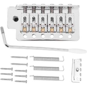 Life Guitar Single Tremolo Bridge,6 String Strat Guitar Tremolo System with Roller Single Locking Vibrato Bridge Fit for ST Guitar