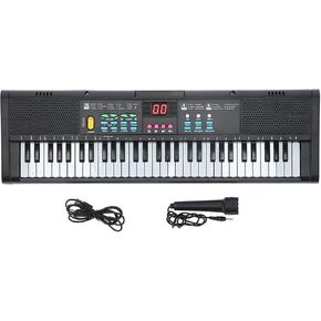 Keyboard Piano,61 Keys Digital Electric Piano,Multifunctional Instrument with Microphone MQ6186