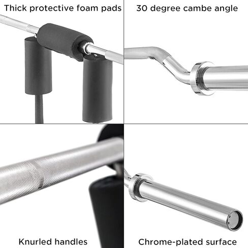 BotaBay Olympic Safety Squat Bar Fitness Squat Olympic Bar Safety Squat Bar مرفق مع شريط الوزن الأولمبي يحمل ما يصل إلى 1000 رطل لرفع الأثقال in Kuwait