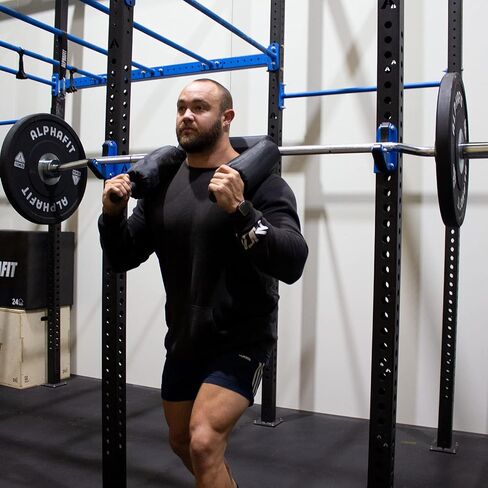 BotaBay Olympic Safety Squat Bar Fitness Squat Olympic Bar Safety Squat Bar مرفق مع شريط الوزن الأولمبي يحمل ما يصل إلى 1000 رطل لرفع الأثقال in Kuwait
