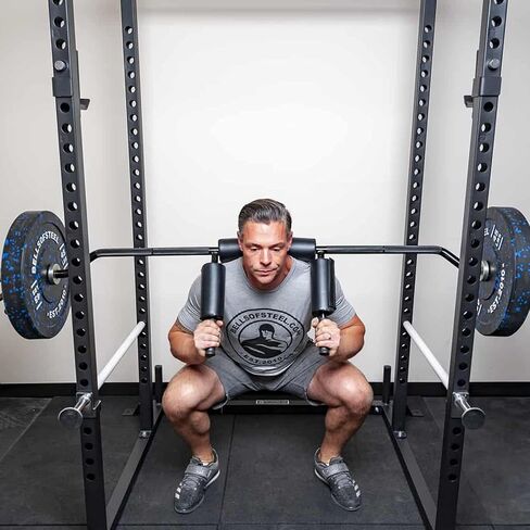 BotaBay Olympic Safety Squat Bar Fitness Squat Olympic Bar Safety Squat Bar مرفق مع شريط الوزن الأولمبي يحمل ما يصل إلى 1000 رطل لرفع الأثقال in Kuwait
