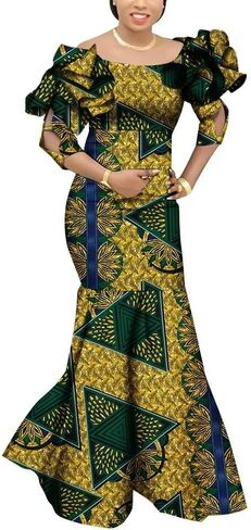 Fashion Robe Africaine Femme Elegant Maxi Long Dresses African Ankara Print Mermaid Dresses Dashiki Evening Gowns in Saudi Arabia