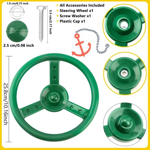 3 Pack Playground Steering Wheel Swingset Playset Wheel Toys Plastic Steering Wheel for Kids Outdoor Backyard Playhouse Treehouse (Color Set 1) in Saudi Arabia