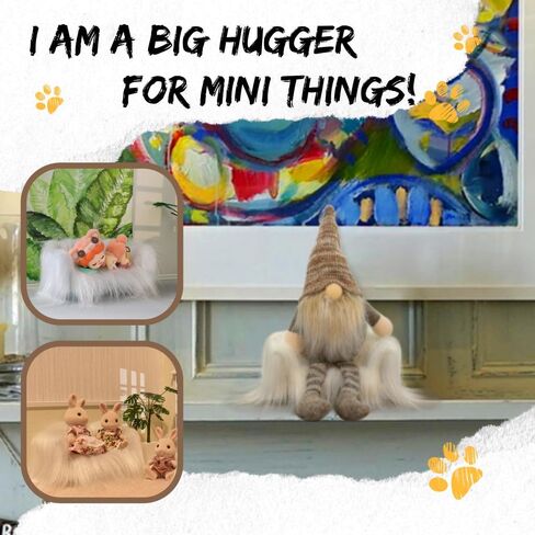 ديكور iland للأرفف، ديكور مكتب لطيف، مجموعة أريكة صغيرة على شكل وحش، هدية صغيرة (أبيض ثلجي) in Kuwait