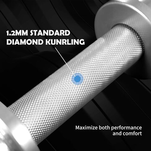 16" Olympic Dumbbell Handle, Dumbbell Bar for 2-inch Olympic Weight Plates, Loadable Dumbbells for Home Gym Strength Training, 2 Pair of Spring Collars Included in Saudi Arabia