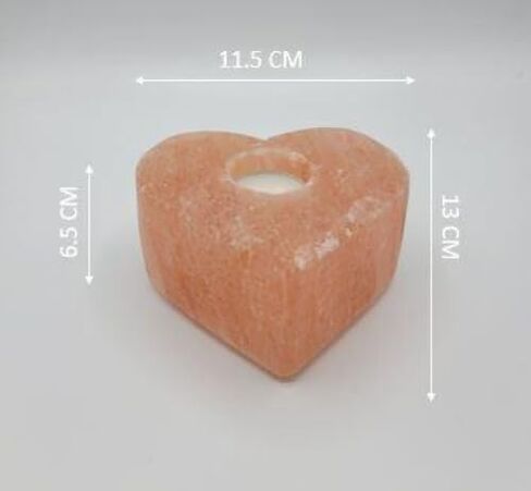 Hiamlayan Pink Salt Candle Holder, Tea light holder (Heart) in Saudi Arabia