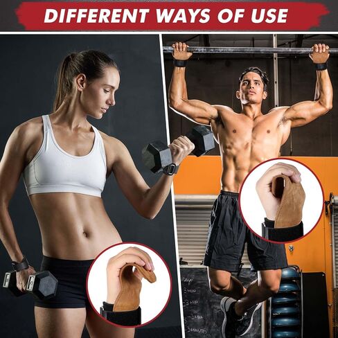 Weight Lifting Wrist Strap，Double Layer Leather lifting Grips，for Deadlift and Powerlifting Gym Weightlifting Wrist Strap,for Men/Women in Saudi Arabia