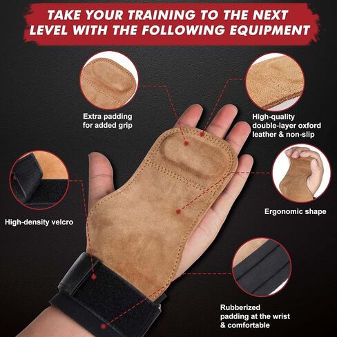 Weight Lifting Wrist Strap，Double Layer Leather lifting Grips，for Deadlift and Powerlifting Gym Weightlifting Wrist Strap,for Men/Women in Saudi Arabia