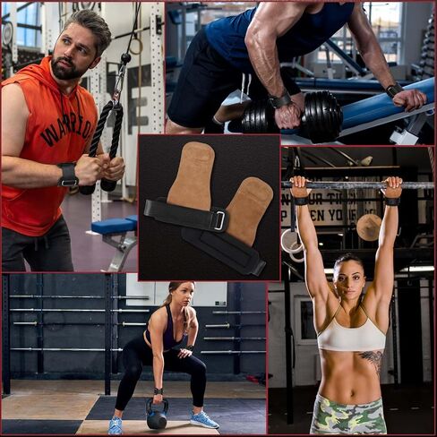 Weight Lifting Wrist Strap，Double Layer Leather lifting Grips，for Deadlift and Powerlifting Gym Weightlifting Wrist Strap,for Men/Women in Saudi Arabia