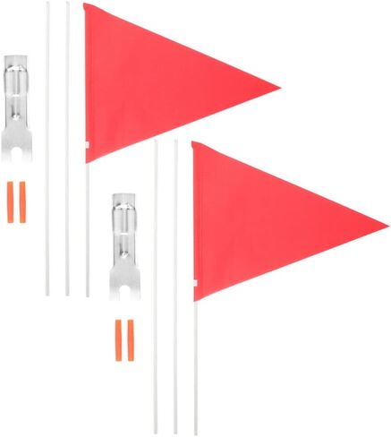 2 Sets high visibility bike flag bicycle visibility flags bicycle flagpole for electric bikes Golf carts Bicycle Flags in Saudi Arabia